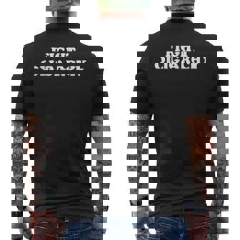 Fight Oligarchy Stand Against Corporate Greed Activist Men's T-shirt Back Print - Thegiftio UK