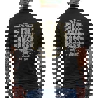 The Final Boss Vintage Rock Music Final Boss Gamer Bull Head Men's T-shirt Back Print - Seseable