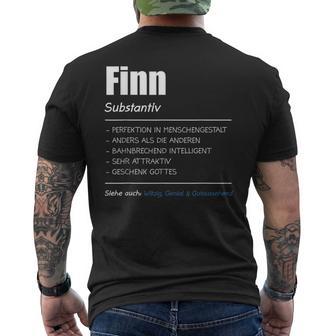 Finn Name First Name T-Shirt mit Rückendruck - Geschenkecke