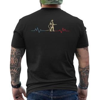 Fireman Heartbeat Fire Brigade Sayings T-Shirt mit Rückendruck - Geschenkecke