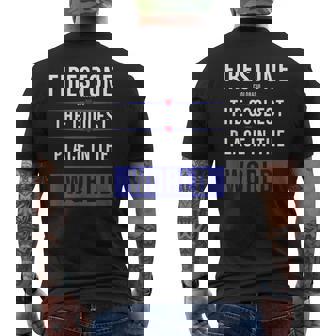 Firestone Colorado The Coolest Place In The World Men's Back Print T-Shirt - Monsterry