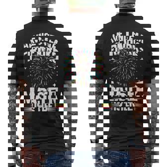 Fireworks Director Have No Fear Fireworks Master Is Here Men's Back Print T-Shirt - Monsterry