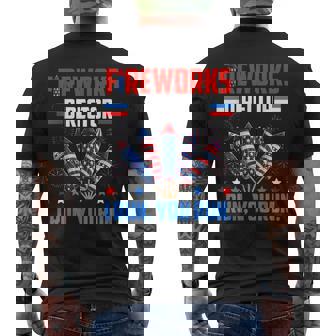 Fireworks Director If I Run You Run 4th Of July Patriotic Men's Back Print T-Shirt - Monsterry