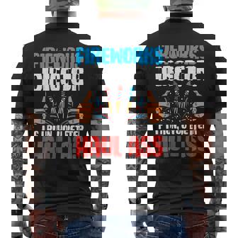 Fireworks Director If I Run You Better Haul Ass Patriotic Men's Back Print T-Shirt - Monsterry