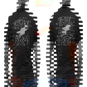 Fireworks Expert Missing Finger Men's Back Print T-Shirt - Monsterry
