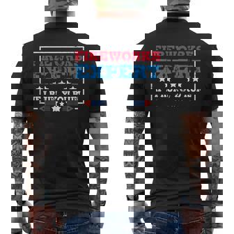 Fireworks Expert If If I Run You Run 4th Of July Men's Back Print T-Shirt - Monsterry