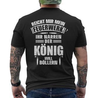 Fireworks King New Year's Eve Outfit Clothing Party New Year's Eve T-Shirt mit Rückendruck - Geschenkecke