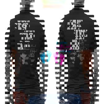 First Time Dad Daddy Of BG Twins Father's Day Shirt Men's Back Print T-Shirt - Monsterry
