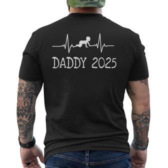 First Time Father For New Dad Expecting Daddy 2025 Men's T-shirt Back Print - Thegiftio UK