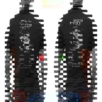 Fishing Is Calling Men's Back Print T-Shirt - Monsterry