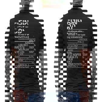 Fishing Dad Nutrition Facts Fishing Dad Men's T-shirt Back Print - Seseable