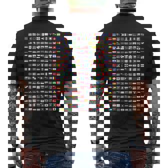 Flags Of The Countries Of The World Flag International Men's Back Print T-Shirt - Monsterry