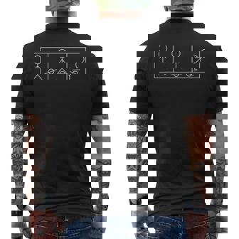 Float Stickman One Wheel Electric Skateboard Hoverboard Men's Back Print T-Shirt - Monsterry