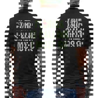 Florida Is Calling I Must Go US State Home FL USA Men's Back Print T-Shirt - Monsterry