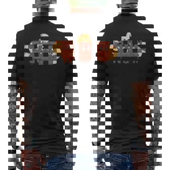 Be My Food Sweet Romantic Couple Choco And Pancake Men's T-shirt Back Print | Mazezy