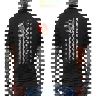 Football American Distressed USA Football Men's Back Print T-Shirt - Monsterry