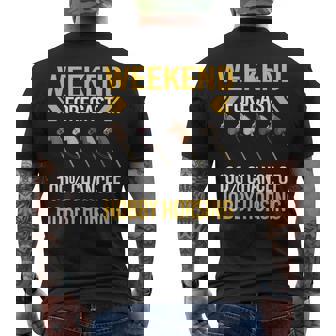 Weekend Forecast 100 Percentage Chance Of Hobby Horsing Small Men's Back Print T-Shirt - Monsterry