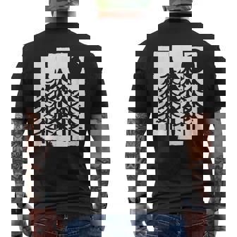 Forest Forest Nature Arbres Géométriques Minimalisme T-shirt imprimé au dos - Cadeauxyz