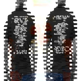 Forever Young Forever Beautiful Sintage Con Gráficos De Rosas Camiseta Hombre Estampado Espalda - Regaloses