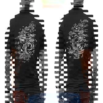 Fotografía Cámara De Fotos Con Flores Cámara Fotógrafo Sin Mangas Camiseta Hombre Estampado Espalda - Regaloses