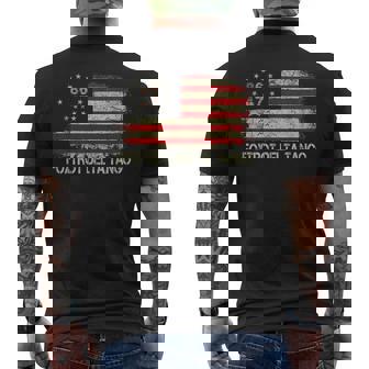 Foxtrots Deltas Tangos 86 47 American Flag Men's T-shirt Back Print - Thegiftio