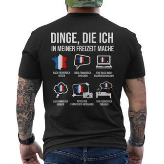 France Dinge In Meiner Freizeit Heimat T-Shirt mit Rückendruck - Geschenkecke