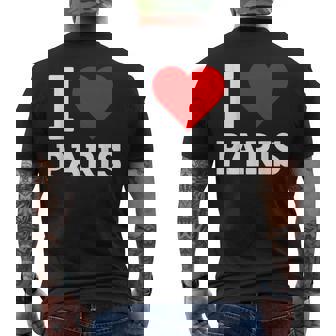 France I Love Paris Eiffel Tower Souvenir Paris Retro T-Shirt mit Rückendruck - Geschenkecke