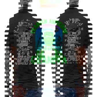 Frankenstein Halloween Grandpa Men's Back Print T-Shirt - Monsterry