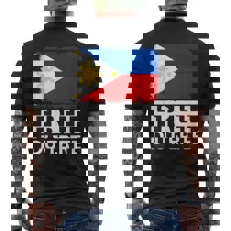 Free Duterte Supporter President Rodrigo Digong Philippines Men's T-shirt Back Print | Mazezy