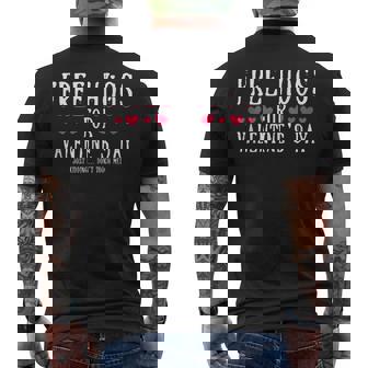 Free Hugs Just Kidding Dont Touch Me Valentines Day Tank Top Men's Back Print T-Shirt - Monsterry