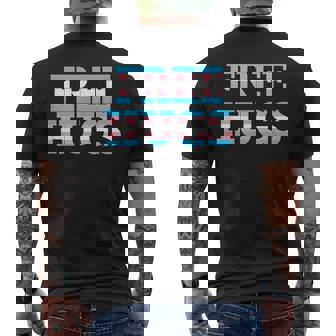 Free Hugs Shirt Trans Pride-LGBTQ Flag Tee Men's Back Print T-Shirt - Monsterry