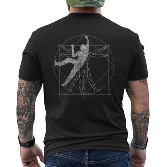 Freeclimberitruvian Man Climbing Bouldering T-Shirt mit Rückendruck - Geschenkecke