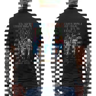 Freedom Democracy Tolerance And Justice For All Hands Off Men's T-shirt Back Print - Thegiftio UK