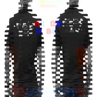 Freedom Vibes Red And Blue 4th Of July Celebration Men's Back Print T-Shirt - Monsterry