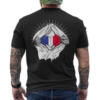 French Flag Home France T-Shirt mit Rückendruck - Geschenkecke