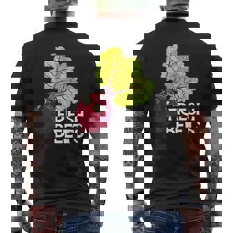 Fresh Beets Organic Vegetable Farmer Premium Men's Back Print T-Shirt - Monsterry