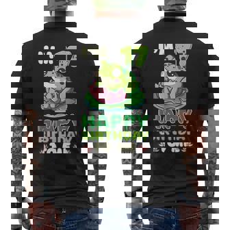Frog 17th Birthday Party Celebration Lily Pad Nature Lover Men's Back Print T-Shirt - Monsterry