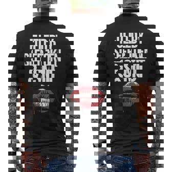 Fueled By Sleep Token And Smut Bookish Reading Men's T-shirt Back Print | Mazezy