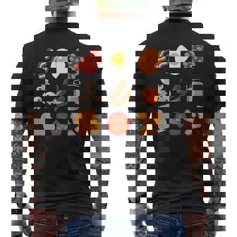Full English Breakfast Fry Up Premium Men's Back Print T-Shirt - Monsterry