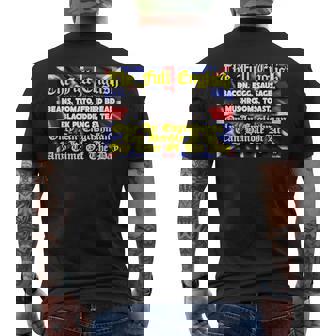 Full English Fry Up Breakfast Union Flag England Idea Men's Back Print T-Shirt - Monsterry