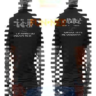 Funner More Gooder Than Fun Happy Positive Humor Men's Back Print T-Shirt - Monsterry