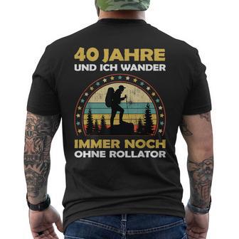 40 Year Old Birthday Mountain & Walking Hiking T-Shirt mit Rückendruck - Geschenkecke