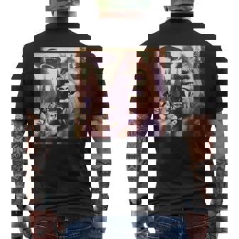 Bigfoot Sasquatch Rock On Selfie Bigfoot Ufo Alien Men's T-shirt Back Print - Thegiftio