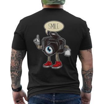 Camera With Cartoon For Children Photography T-Shirt mit Rückendruck - Geschenkecke