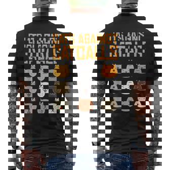FUNNY CATS AGAINST CATCALLS T-SHIRT Cute Feminist Men's Back Print T-Shirt - Monsterry