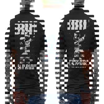 Dabbing Astronaut Birthday Bruh It's My Birthday Boy Men's T-shirt Back Print | Mazezy