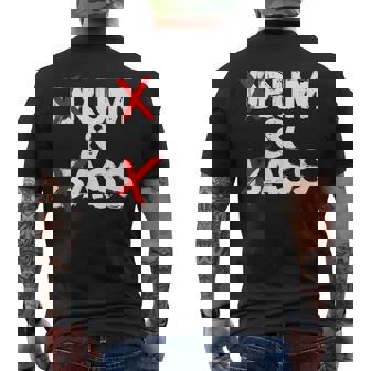 Drummer And Bassist Apparel Retro Drum And Bass Rum & Ass S Camiseta Hombre Estampado Espalda - Regaloses