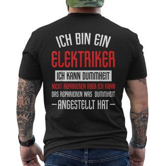 Electrician Sayings Accident Training T-Shirt mit Rückendruck - Geschenkecke