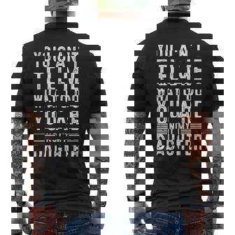 Father Daddy From Daughter Fathers Day Dad Men's T-shirt Back Print | Mazezy