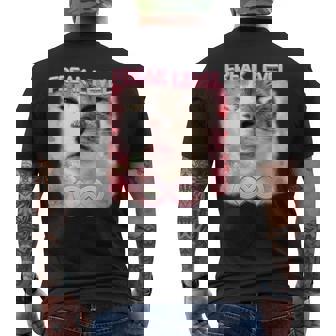 Freak Level Freaky Ahh Cat Meme Silly Cat Men's T-shirt Back Print - Thegiftio UK